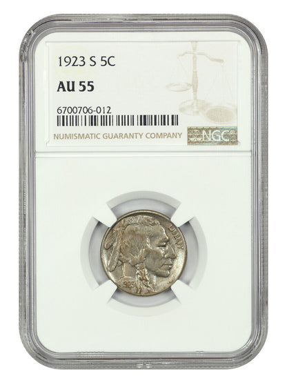 1923-S 5C NGC AU55