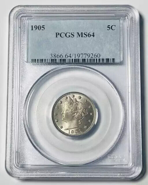 1905 P Liberty Head Nickel PCGS MS-64