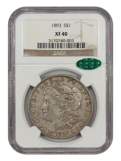 1893 $1 NGC/CAC XF40 - Morgan Dollar - Better Date P-Mint