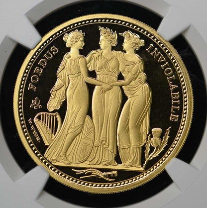 2021 St Helena Three Graces Gold 5 Pounds First Day NGC PR70DCAM