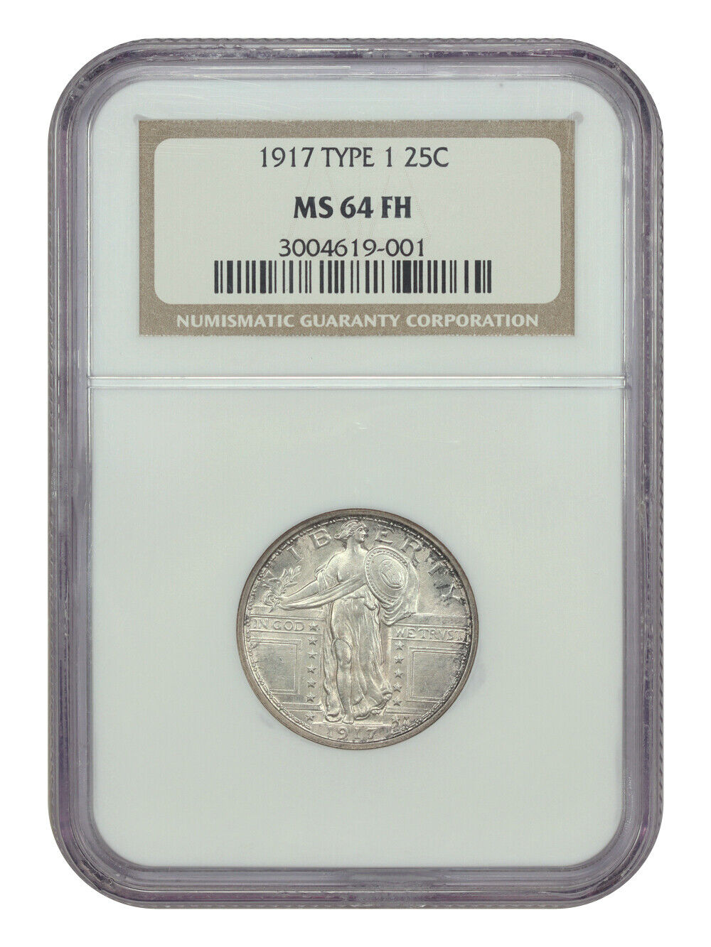 1917 25C NGC MS64FH (Type 1) - Standing Liberty Quarter