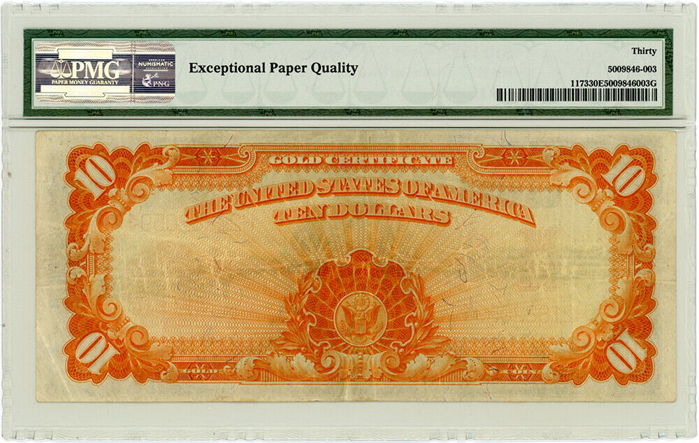 Fr.1173 1922 $10 Gold Certificate PMG VF30 EPQ