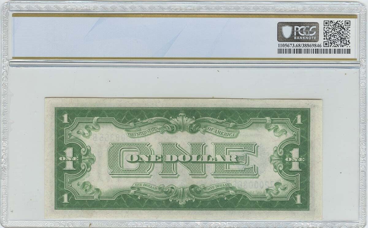 1928 E $1 Silver Certificate PCGS Banknote Superb Gem 68 PPQ FR# 1605