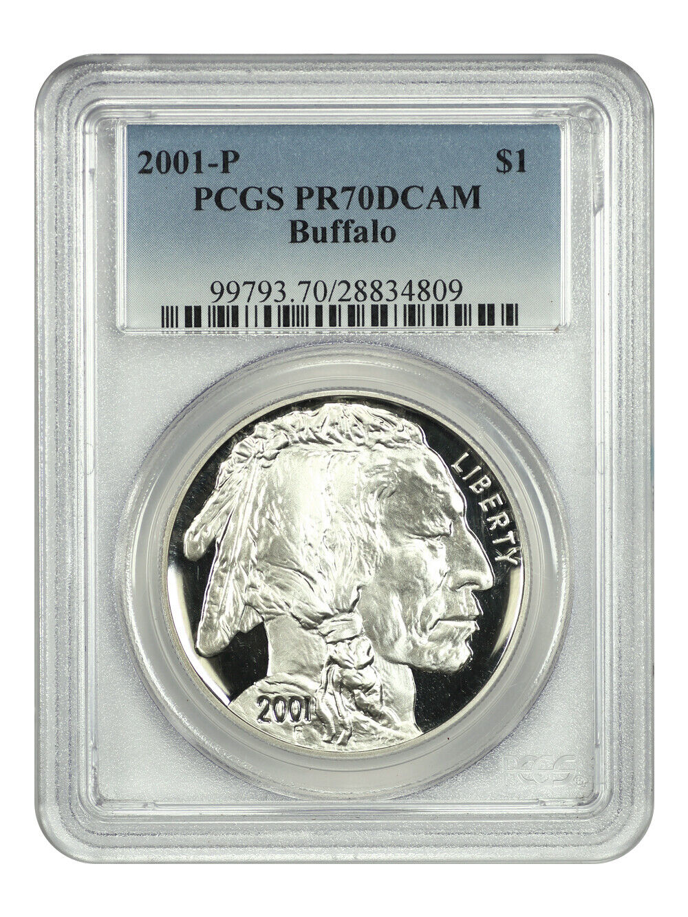 2001-P $1 Buffalo PCGS PR70DCAM - $1 (Silver)