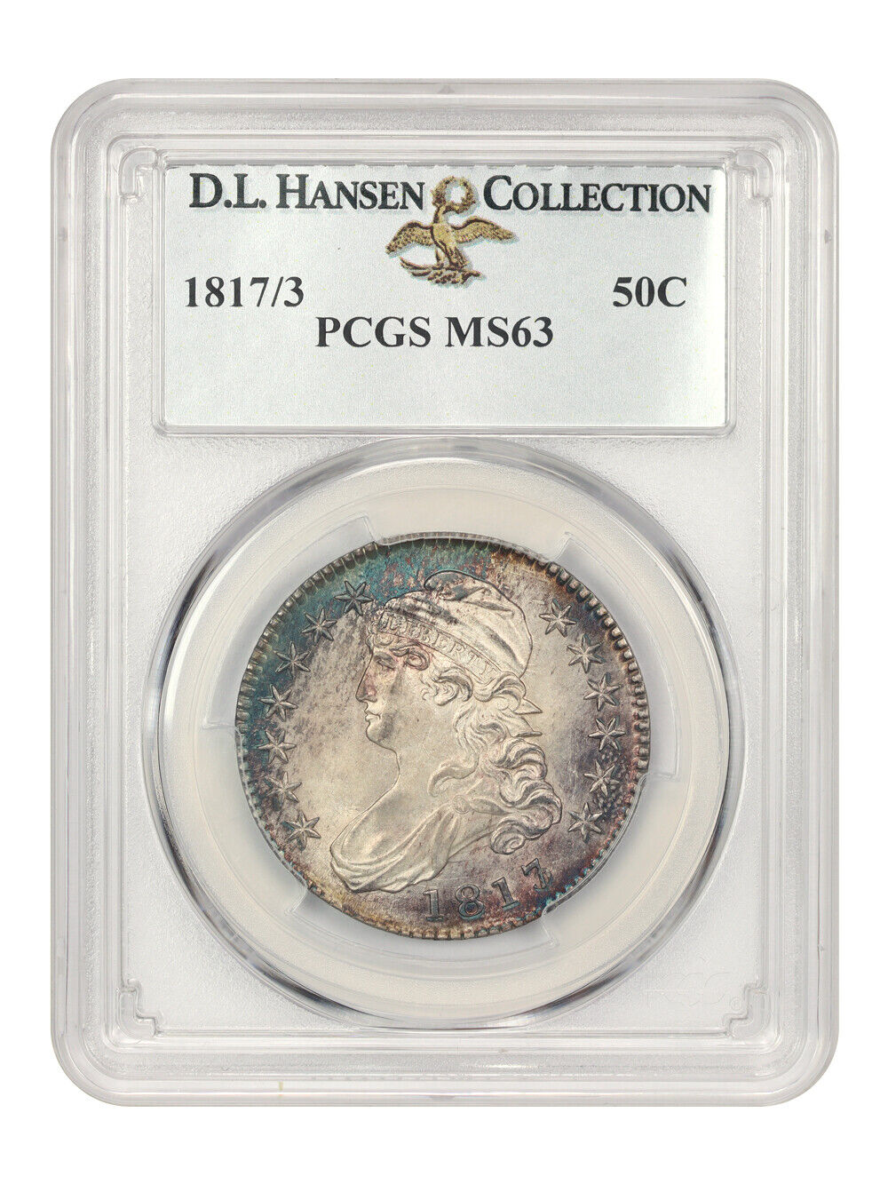 1817/3 50c PCGS MS63 ex: D.L. Hansen