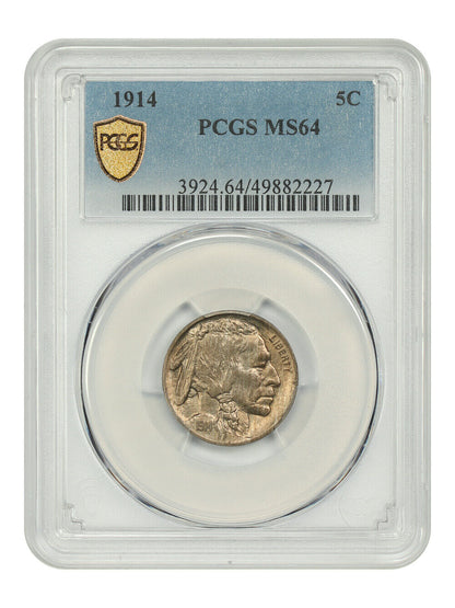 1914 5C PCGS MS64 - Buffalo Nickel