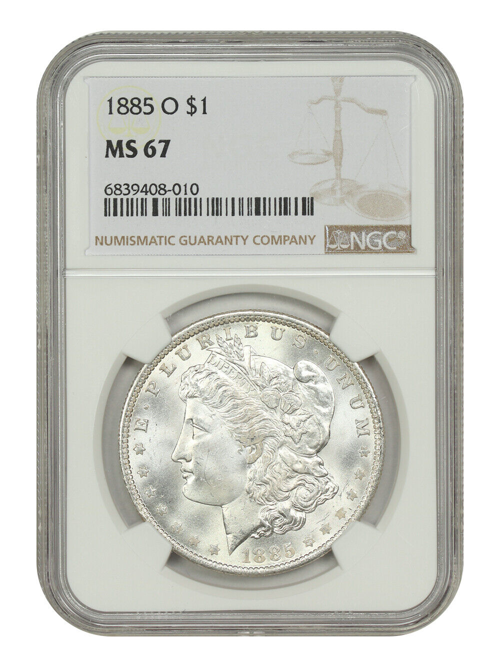 1885-O $1 NGC MS67 - Morgan Dollar