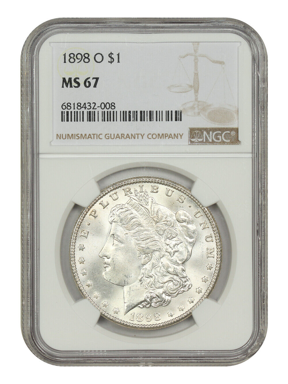 1898-O $1 NGC MS67 - Morgan Dollar