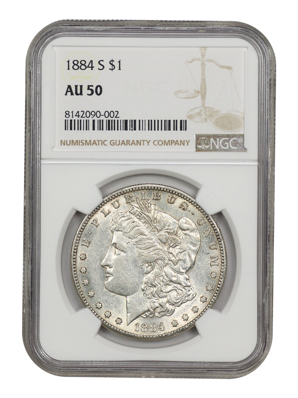 1884-S $1 NGC AU50