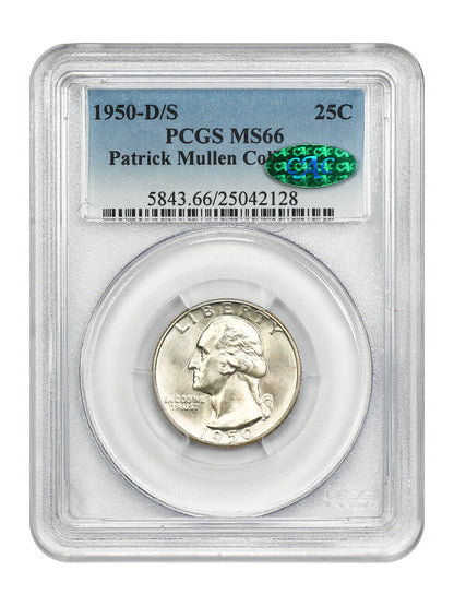 1950-D/S 25C PCGS/CAC MS66