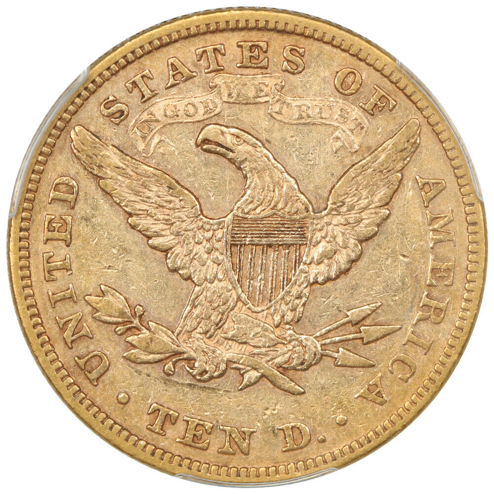 1872 $10 PCGS AU50 - Liberty Head $10