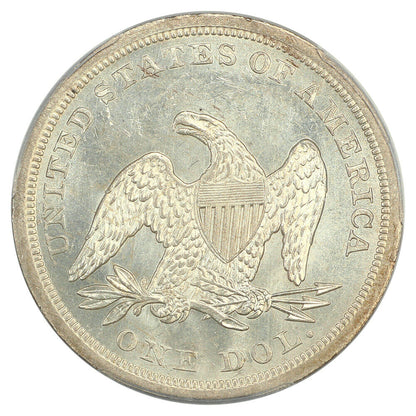 1842 $1 PCGS MS64 ex: D.L. Hansen