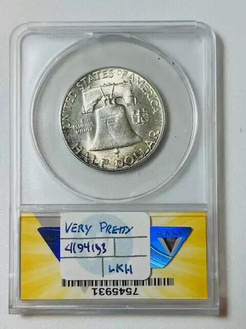1949 P Franklin Half Dollar ANACS MS-64 FBL- Very Pretty!