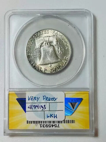 1949 P Franklin Half Dollar ANACS MS-64 FBL- Very Pretty!