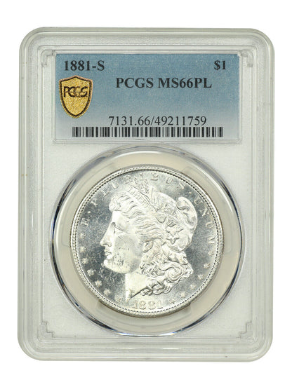 1881-S $1 PCGS MS66PL - Morgan Dollar