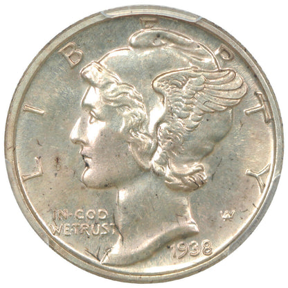 1938 10C PCGS PR65 - Mercury Dime