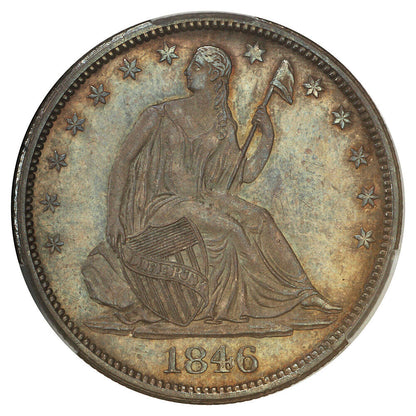 1846-O 50C CACG MS63 (Medium Date) ex: D.L. Hansen - Liberty Seated Half Dollar