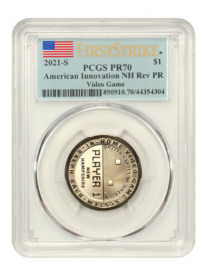 2021-S Amer. Innovation $1 PCGS Proof 70 (Reverse Proof, Video Game, First Strik