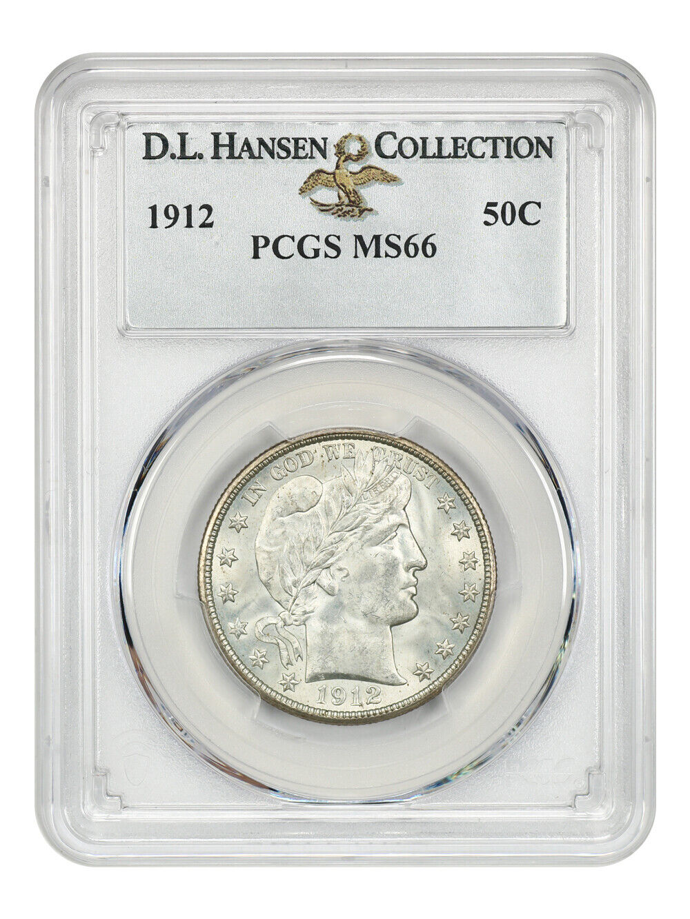 1912 50c PCGS MS66 ex: D.L. Hansen