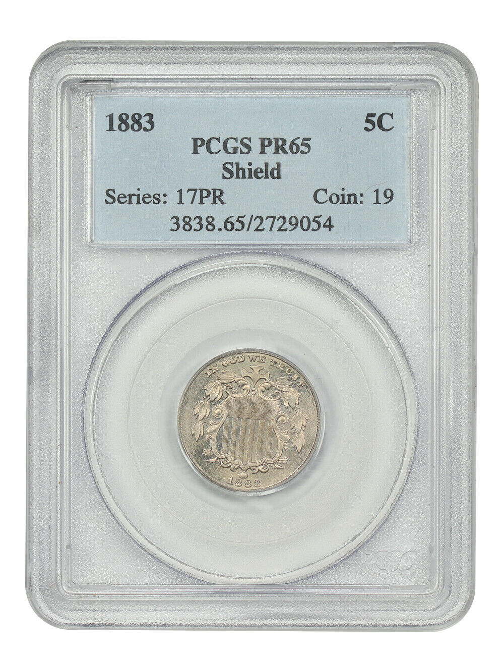 1883 5C Shield PCGS PR65 - Shield Nickel