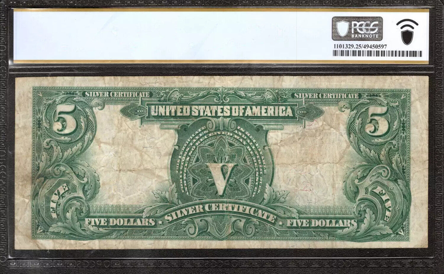 1899 5$ SILVER CERTIFICATE FR. 281 SPEELMAN WHITE PCGS VERY FINE 25