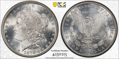 1878 7TF $1 7TF, Reverse of 1879 Morgan Dollar PCGS MS66