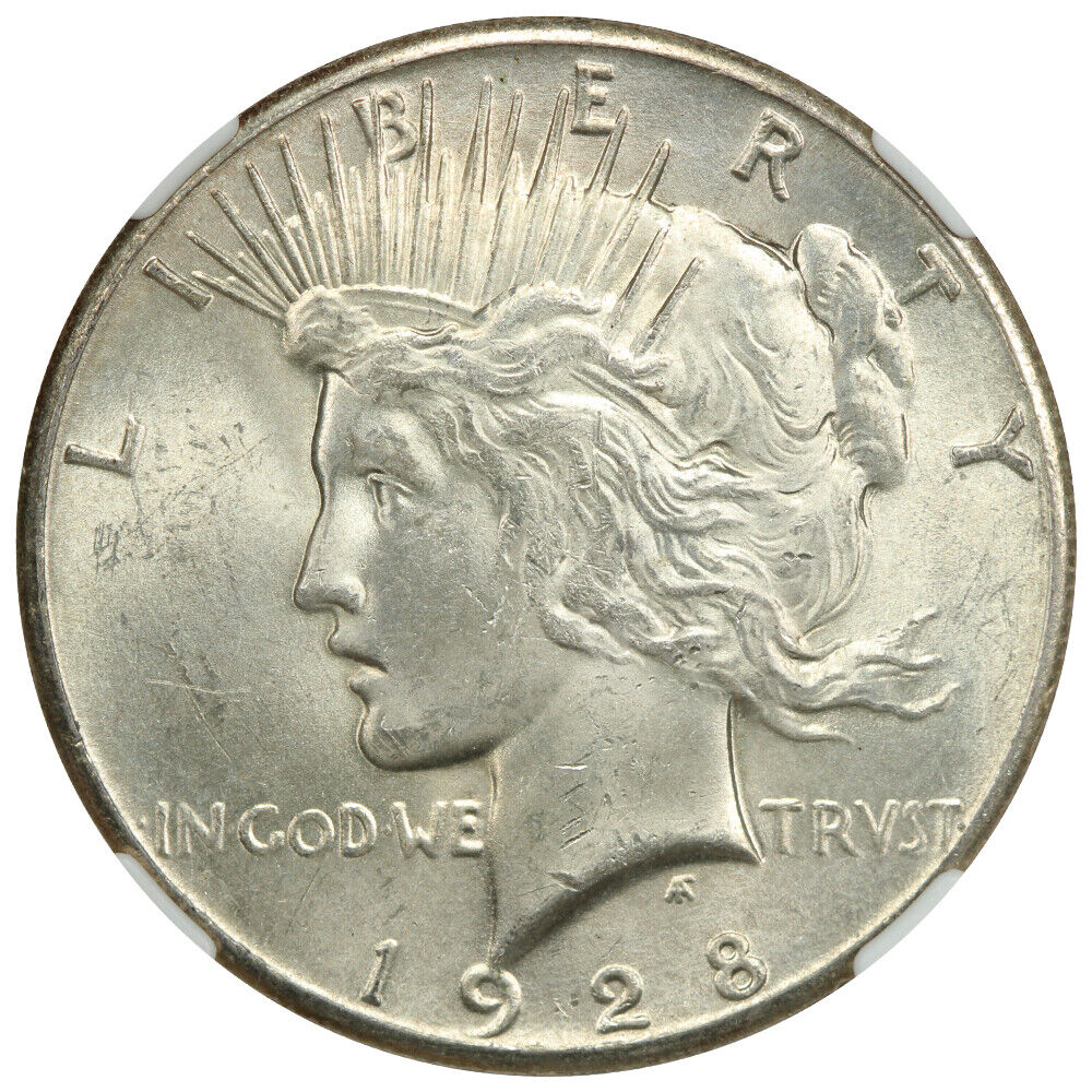 1928 $1 NGC MS63 - Peace Dollar - Lowest Mintage Date in the Series