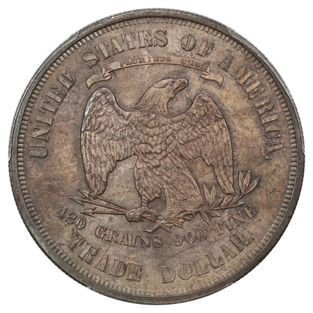 1876 Trade $1 PCGS MS65 ex: D.L. Hansen