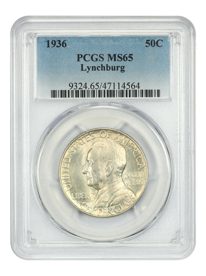 1936 50C Lynchburg PCGS MS65