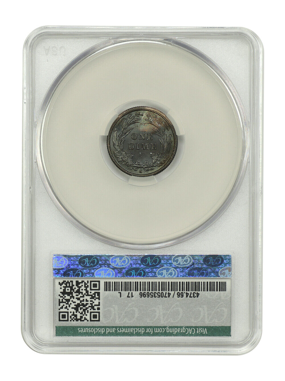 1905-S 10C CACG MS66 ex: D.L. Hansen - Barber Dime