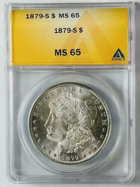 1879 S Morgan Silver Dollar ANACS MS-65