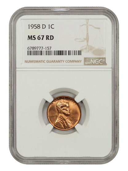 1958-D 1C NGC MS67RD