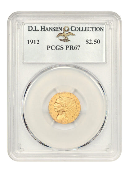 1912 $2.50 PCGS Proof 67 ex: D.L. Hansen