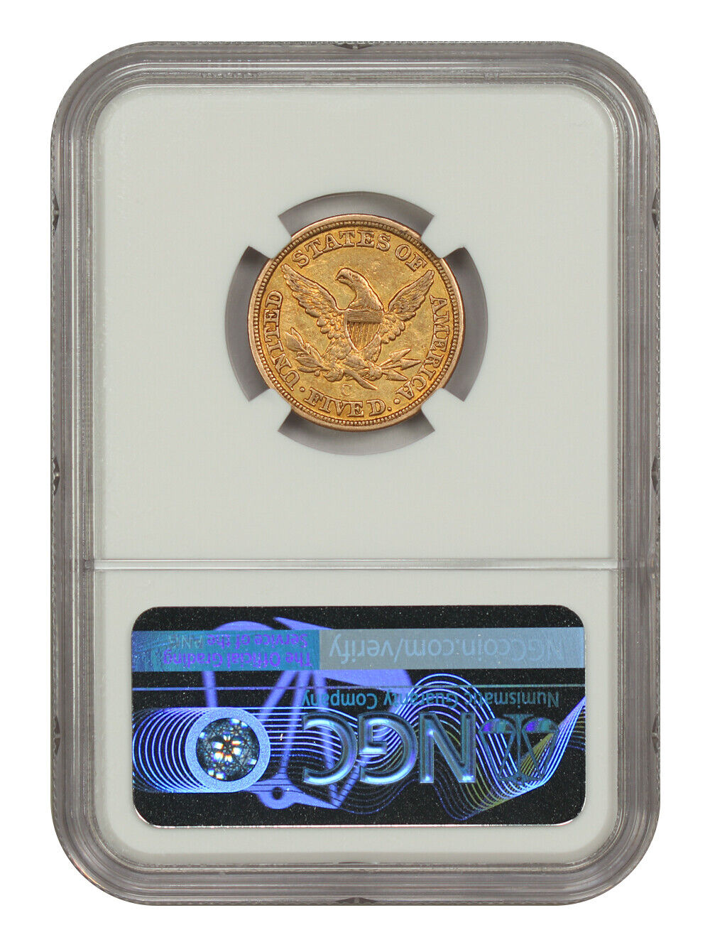 1861-C $5 NGC/CAC AU53 - Liberty Head $5 - Scarce Civil War Issue