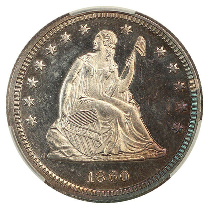 1860 25C CACG PR65CAM ex: D.L. Hansen - Liberty Seated Quarter