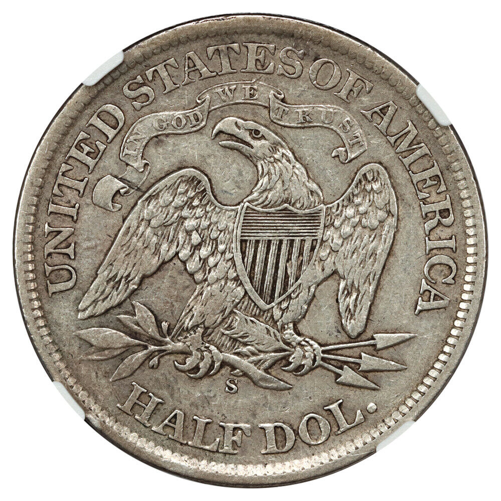 1867-S 50C NGC XF40 - Liberty Seated Half Dollar