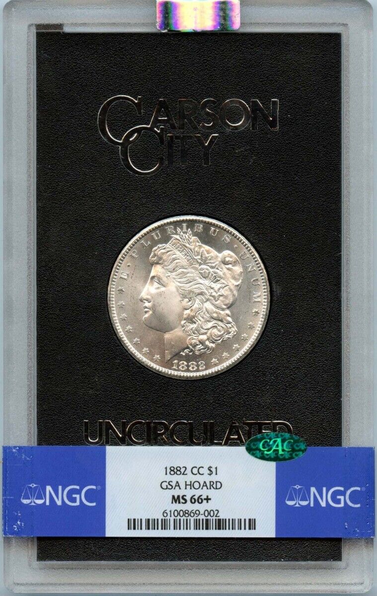 1882-CC Morgan Dollar GSA HOARD S$1 NGC MS66+ (CAC)