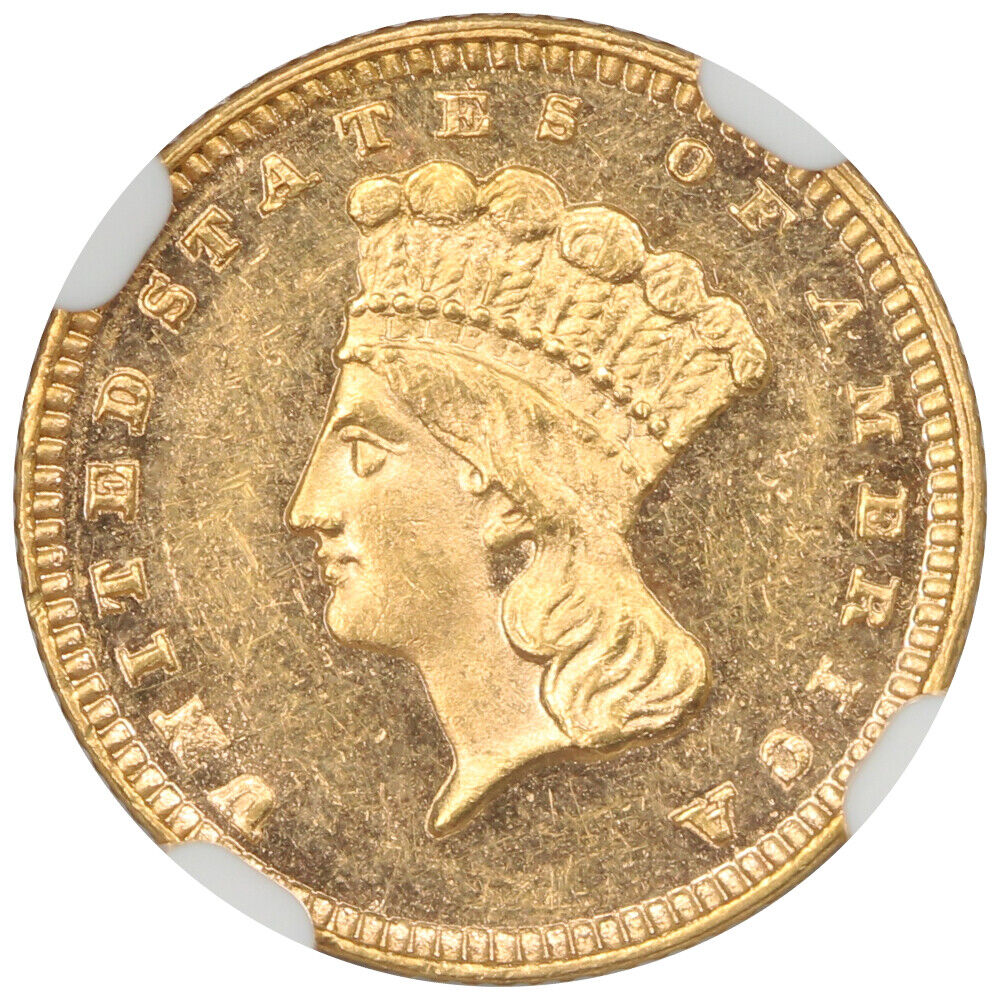 1877 G$1 NGC MS62DMPL - Gold Dollar