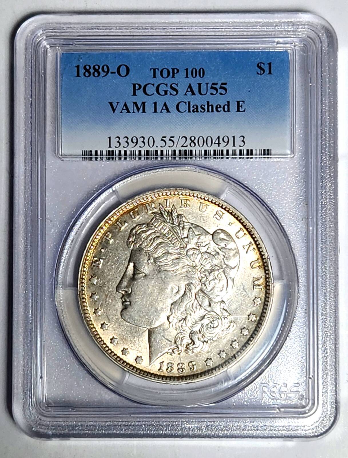 1889 O Morgan Silver Dollar PCGS AU-55 VAM 1A - CLASHED E - TOP 100