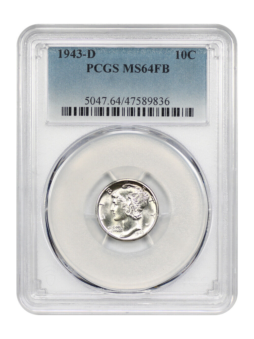 1943-D 10C PCGS MS64FB