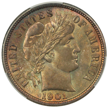 1901 10C CACG MS66+ ex: D.L. Hansen - Barber Dime