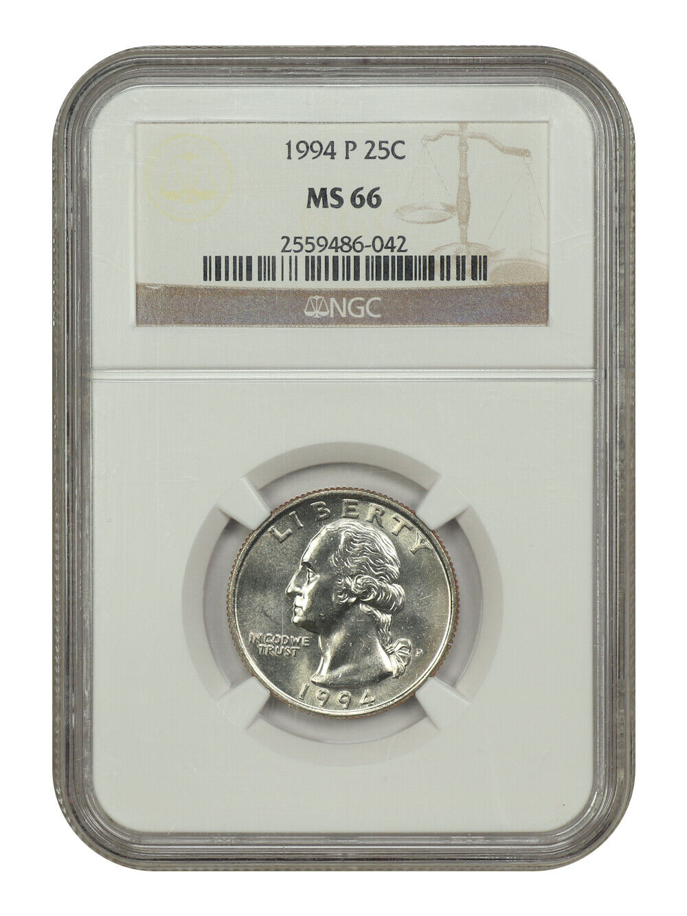 1994-P 25C NGC MS66 - Washington Quarter