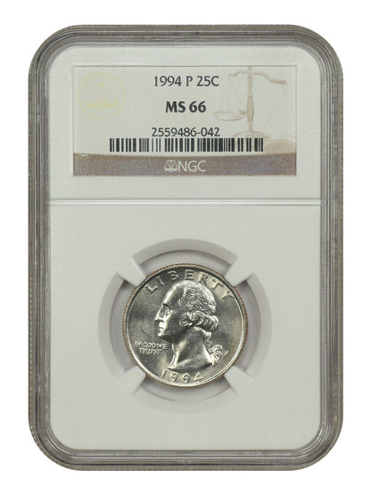 1994-P 25C NGC MS66 - Washington Quarter