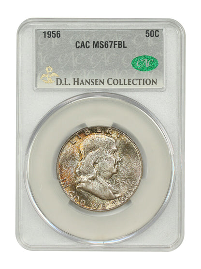 1956 50C CACG MS67FBL ex: D.L. Hansen - Franklin Half Dollar