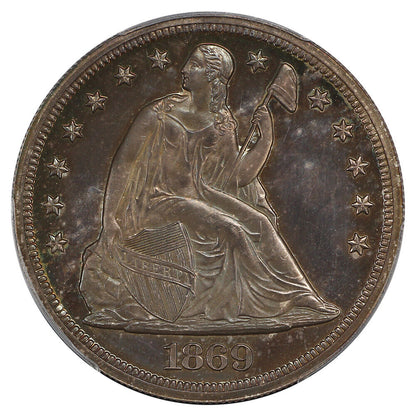 1869 $1 PCGS PR65 ex: D.L. Hansen