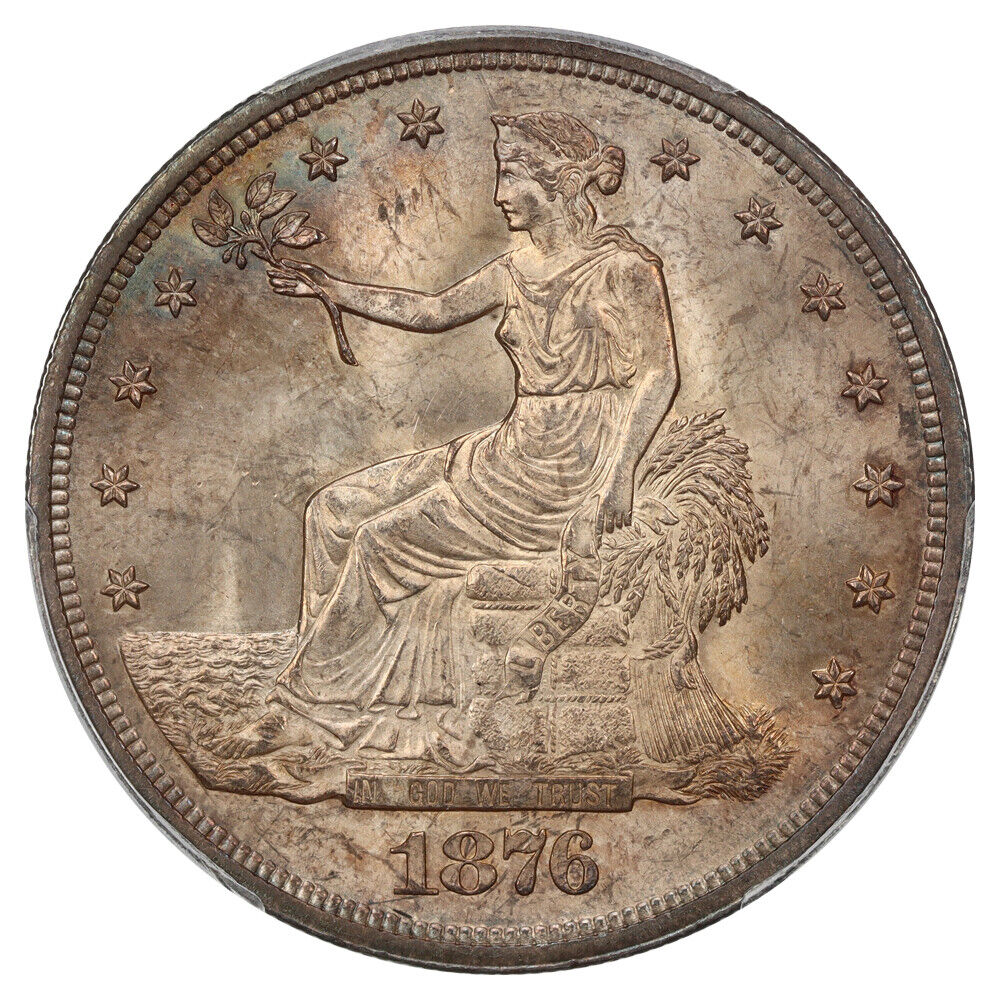 1876 Trade $1 PCGS MS65 ex: D.L. Hansen