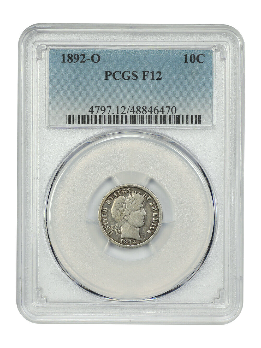 1892-O 10C PCGS F12