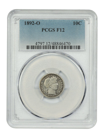 1892-O 10C PCGS F12