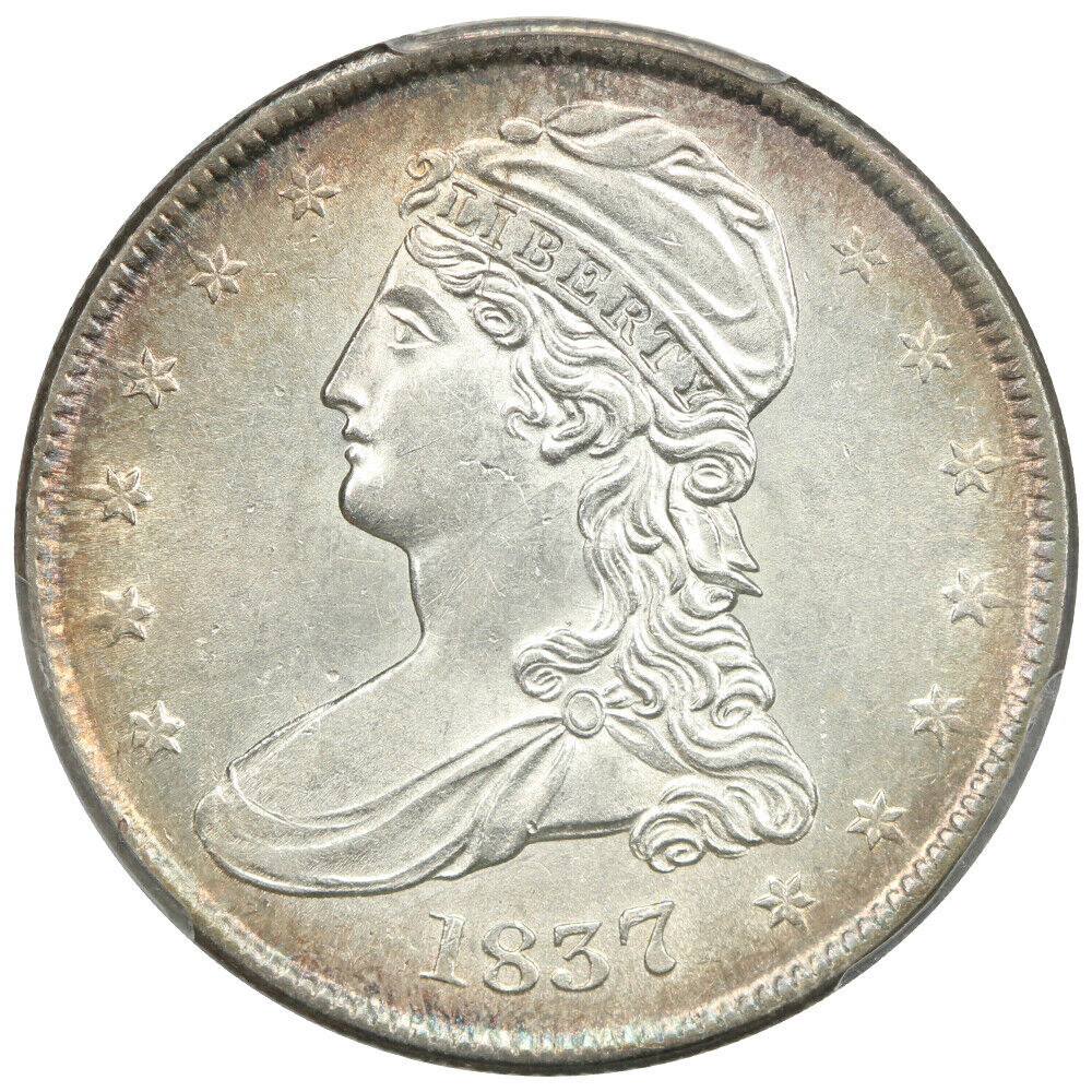 1837 50C PCGS MS61 (Reeded Edge) - Capped Bust Half Dollar - Great Type Coin