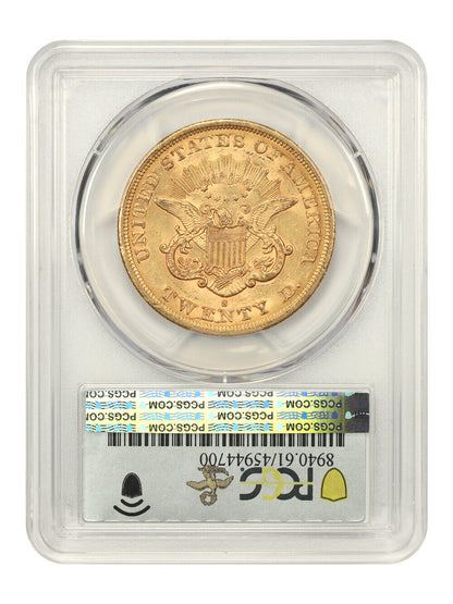 1863-S $20 PCGS MS61 ex: D.L. Hansen